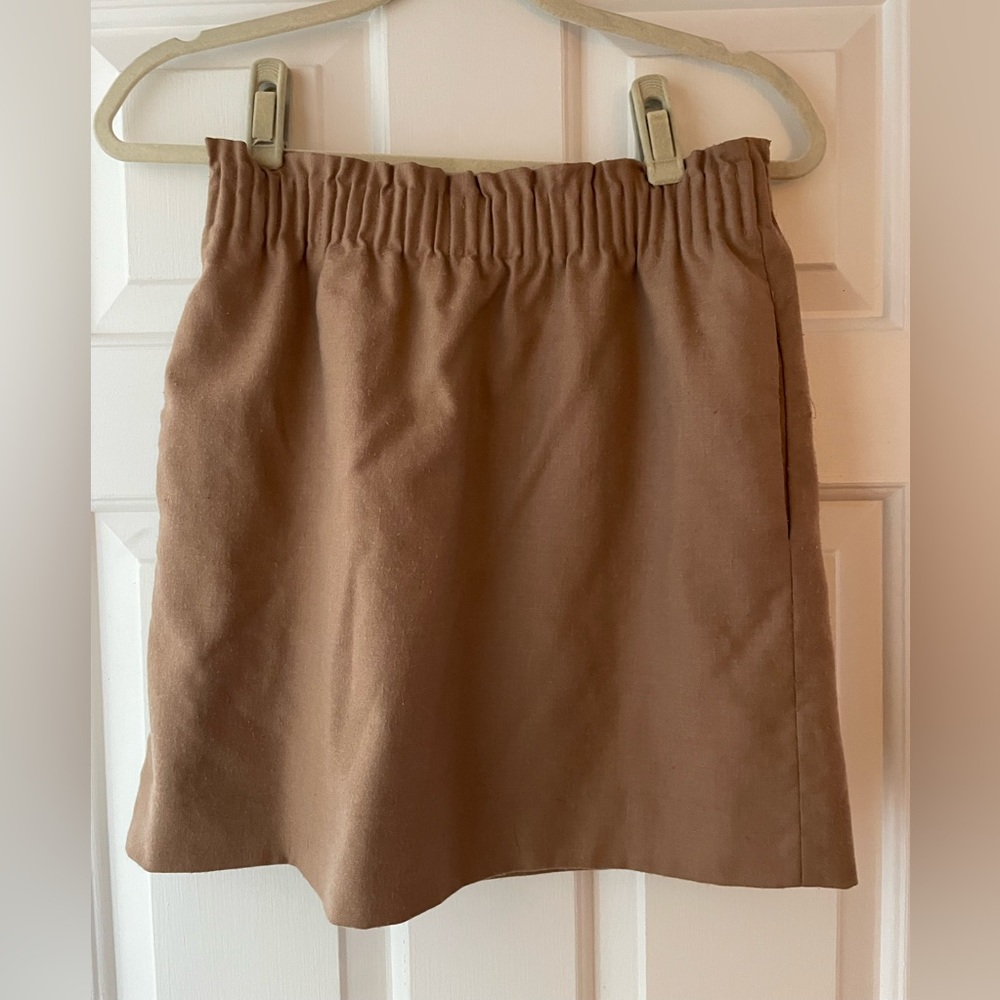 J crew wool-blend skirt - tan/camel- sz 2